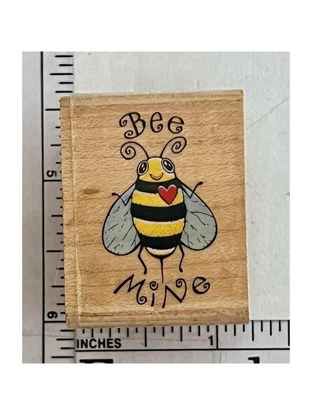 Rubber Stampede Bee Mine Rubber Stamp Smiling Bumblebee Heart Scrapbooking Craft